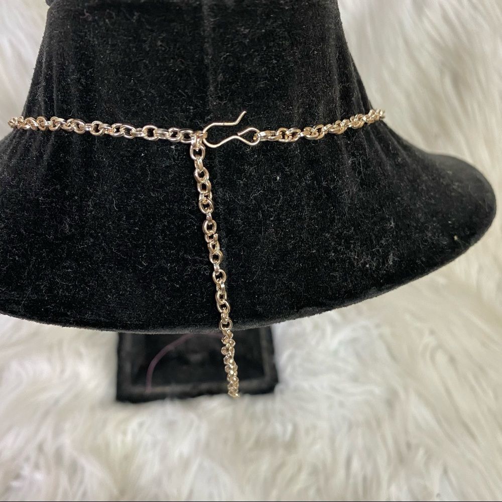 Orange Stone Silver Statement Necklace Dangle Ear… - image 5